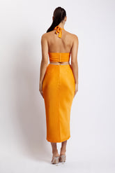 Lila Diamante Rope Midi Dress - Mandarin